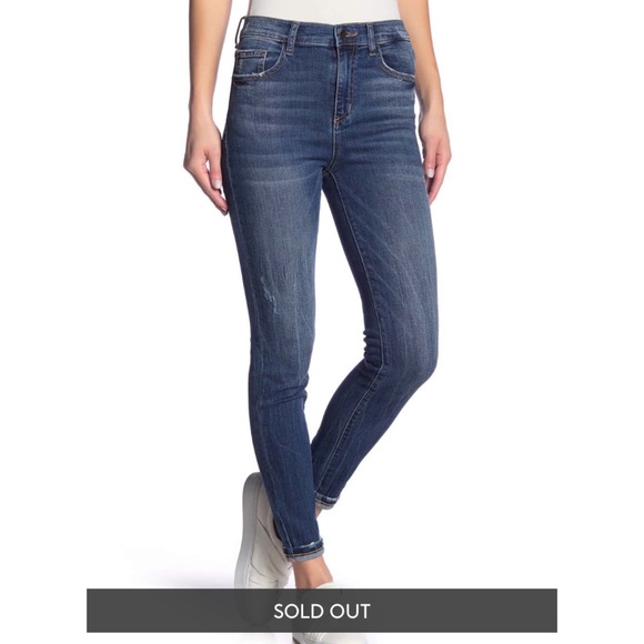 SP Black Denim - SP Black High Rise Rolled Jeans In Dark